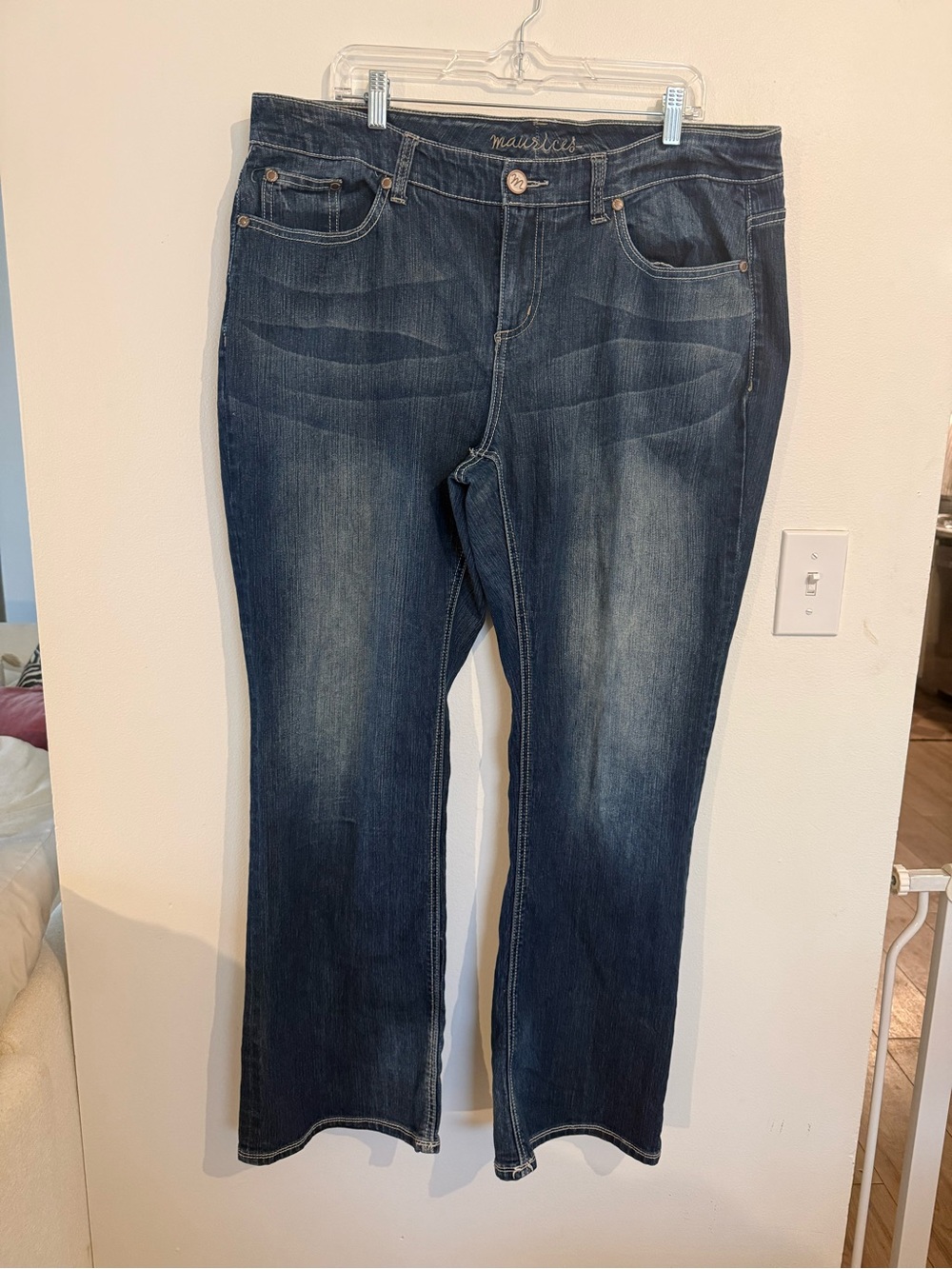 Maurices Dark Indigo Bootcut Stretch Jeans